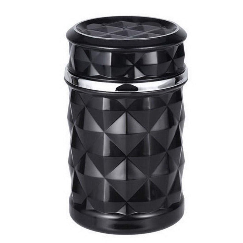 Oshotto Fire Proof Car Cigarette Diamond Design Ashtray for All Cars (Black) - Image 1