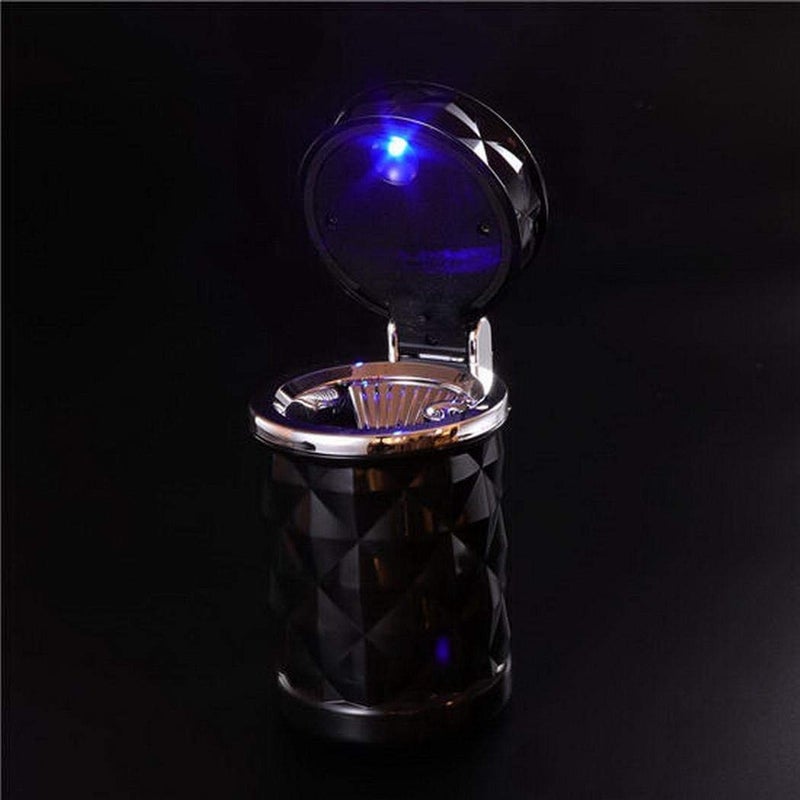 Oshotto Fire Proof Car Cigarette Diamond Design Ashtray for All Cars (Black) - Image 3