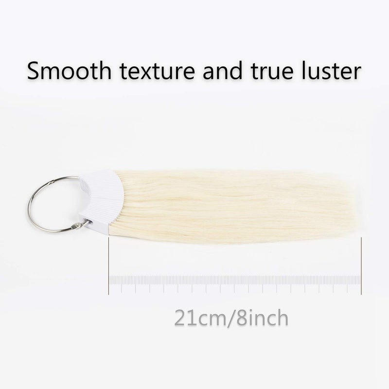 TOFAFA Hair Swatches 100% Human Hair Color Rings Testing Fashion Colors Samples 8 inch Lightest Blonde 30 PCS/Pack - Image 4
