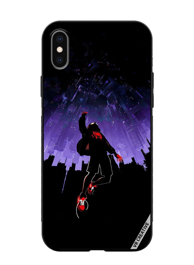 VR CREATIVE Protective Case Cover For Apple iPhone XS Max Spiderman In Space Design Multicolour - Image 1