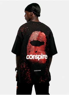 BLACK EDITION UNISEX CONSPIRACY OVERSIZED T-SHIRT  - Image 1