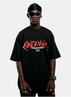 BLACK EDITION UNISEX CONSPIRACY OVERSIZED T-SHIRT  - Image 2