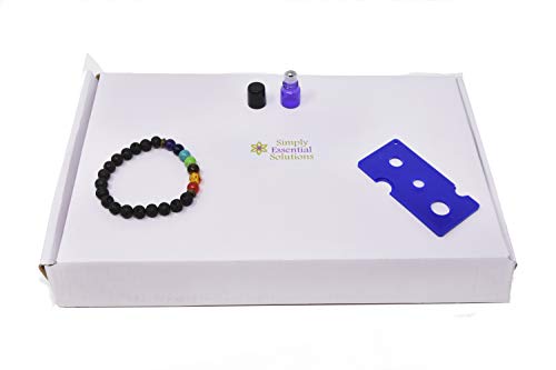 Simply Essential Solutions 100pcs 1mL (1/4 dram) Purple Mini Glass Stainless Steel Roller Bottle 1cc Purple Sample Vial Small Essential Oil Bottle Travel Must + one 7 Chakra Bracelet Volcanic Lava for essential oil diffusing - Image 1