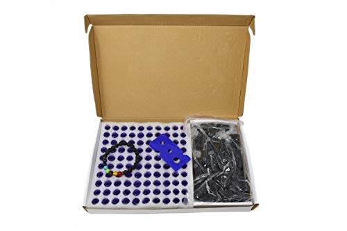 Simply Essential Solutions 100pcs 1mL (1/4 dram) Purple Mini Glass Stainless Steel Roller Bottle 1cc Purple Sample Vial Small Essential Oil Bottle Travel Must + one 7 Chakra Bracelet Volcanic Lava for essential oil diffusing - Image 2