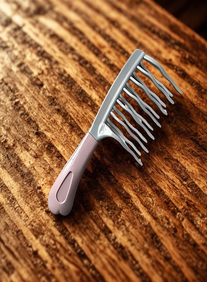 Fegor Shower Detangling Hair Comb - Wide Tooth Double-Layer Wavy Teeth Comb for Curly, Wavy & Thick Hair, Gentle Detangler for Wet & Dry Use, Lightweight & Ergonomic (Pack Of 1) - Image 1