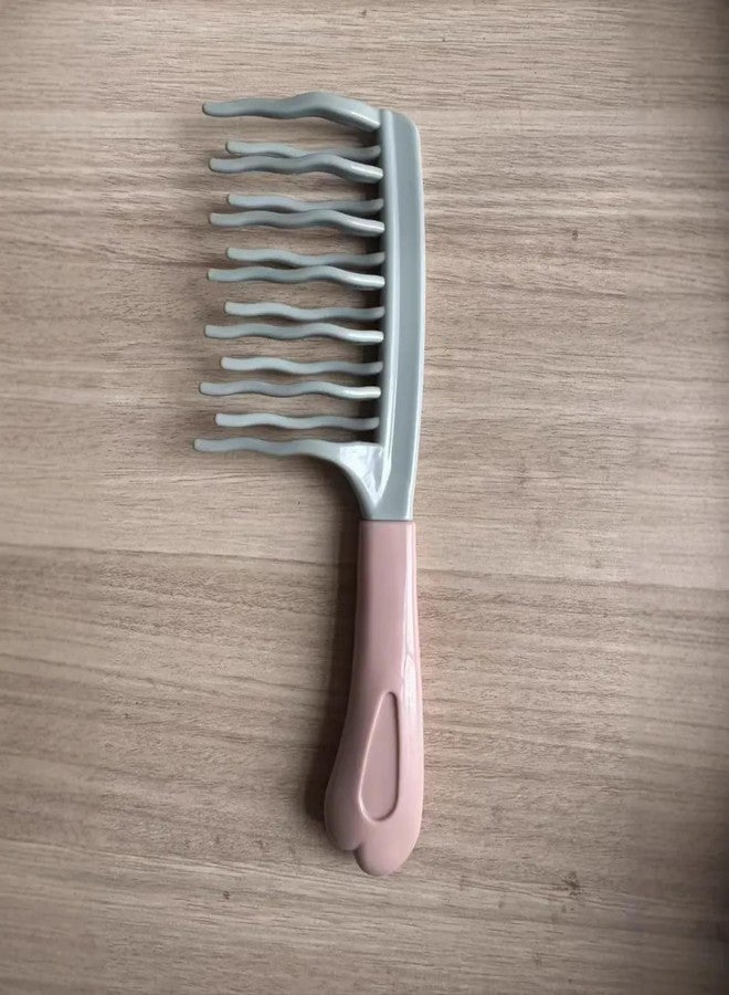 Fegor Shower Detangling Hair Comb - Wide Tooth Double-Layer Wavy Teeth Comb for Curly, Wavy & Thick Hair, Gentle Detangler for Wet & Dry Use, Lightweight & Ergonomic (Pack Of 1) - Image 3