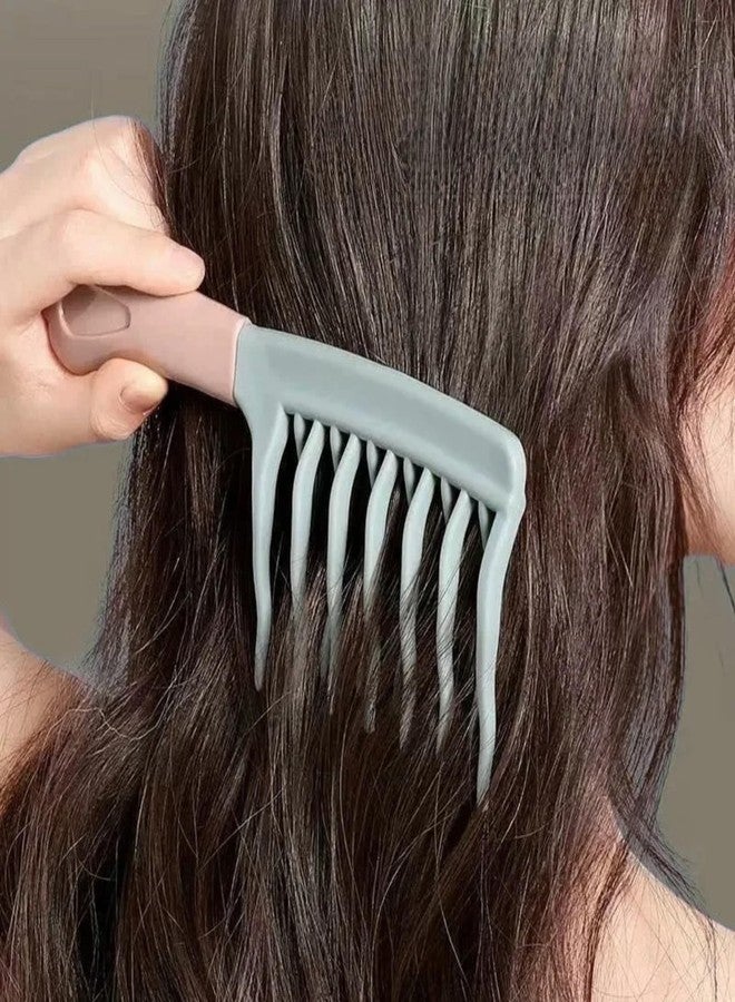 Fegor Shower Detangling Hair Comb - Wide Tooth Double-Layer Wavy Teeth Comb for Curly, Wavy & Thick Hair, Gentle Detangler for Wet & Dry Use, Lightweight & Ergonomic (Pack Of 1) - Image 2