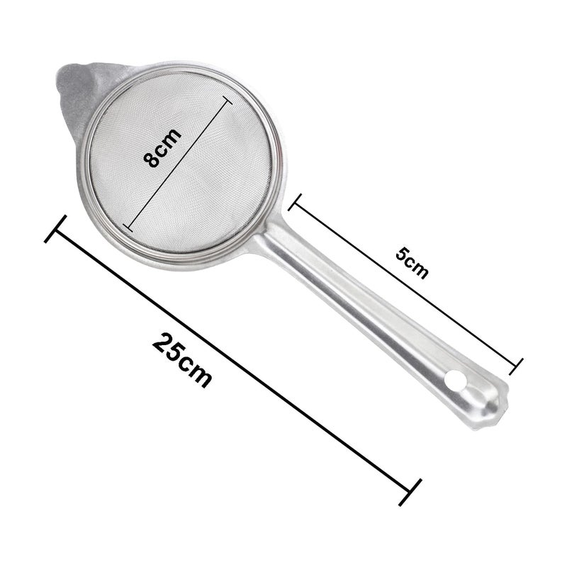 SNOKE SNOKE Stainless Steel Tea Strainer for Kitchen Strainer Stainless Steel 3 Pieces Silver  - Image 2