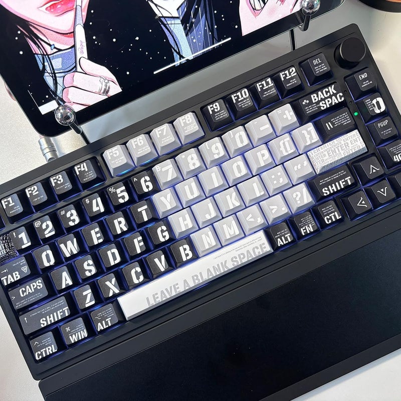 غطاء مفاتيح موضوع Raving 157 مفتاح PBT غطاء مفاتيح مخصص من Cherry مناسب لمفاتيح Cherry MX Switch 61/87/104/108 ولوحات المفاتيح الميكانيكية الأخرى (Raving-Cherry) - Image 4