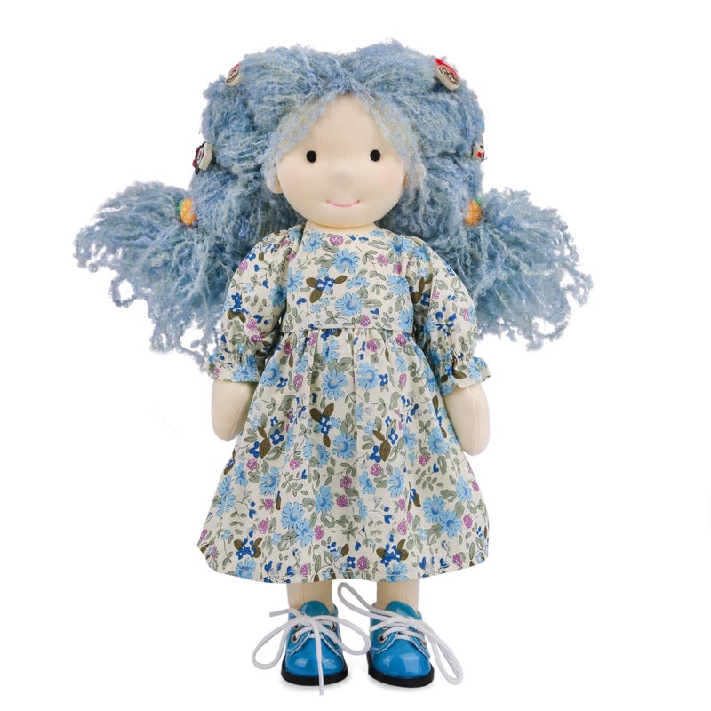 BlissfulPixie Coco 12in Handmade Waldorf Doll  Personalized Collectible Plush Toy for Kids Birthday Gift with Box - Image 3