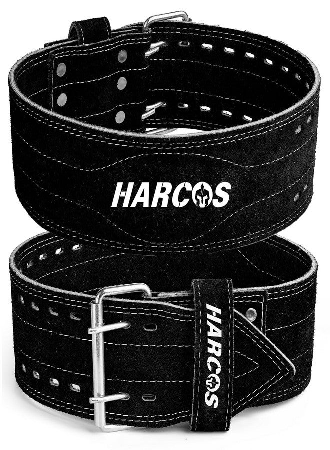 Harcos Genuine Leather Premium 8 MM Thick Weightlifting Belt for Serious Functional Fitness, Weightlifting, and Olympic Lifting Athletes - Lifting Support for Men and Women - Deadlift Training Belt- 4 inch Wide- 4 Leather Layers (Black (8 mm), Large) - Image 1