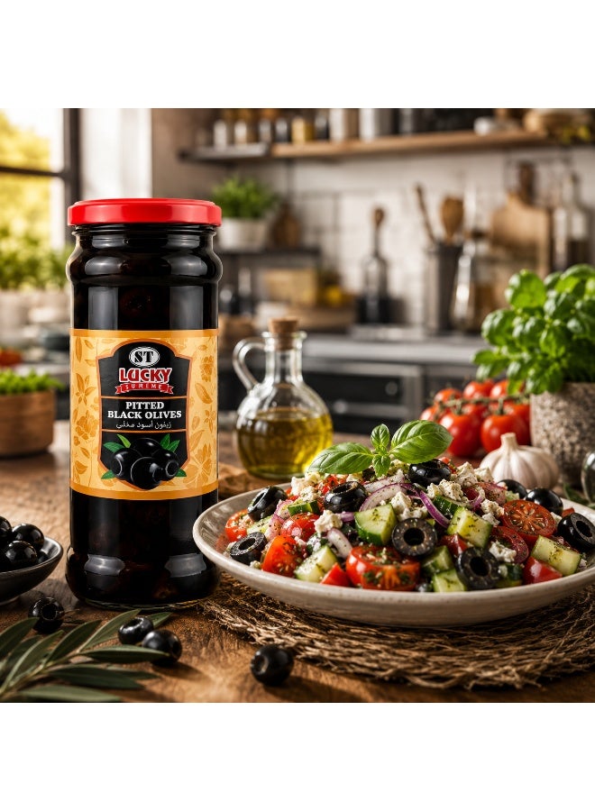 ST Lucky Family Pitted Black Olives 340g - Image 3