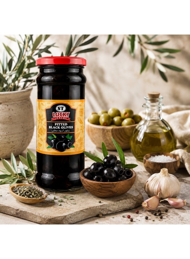 ST Lucky Family Pitted Black Olives 340g - Image 4