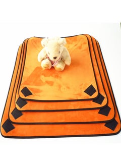 Generic Supply Upgrade Fleece-lined Thickened SLR Camera Folding Cloth Photography Lens Liner Bag Wrapped Protective Cloth-Color:Black + Orange Velvet-Size:Extra Large: 55 * 55CM  - Image 2