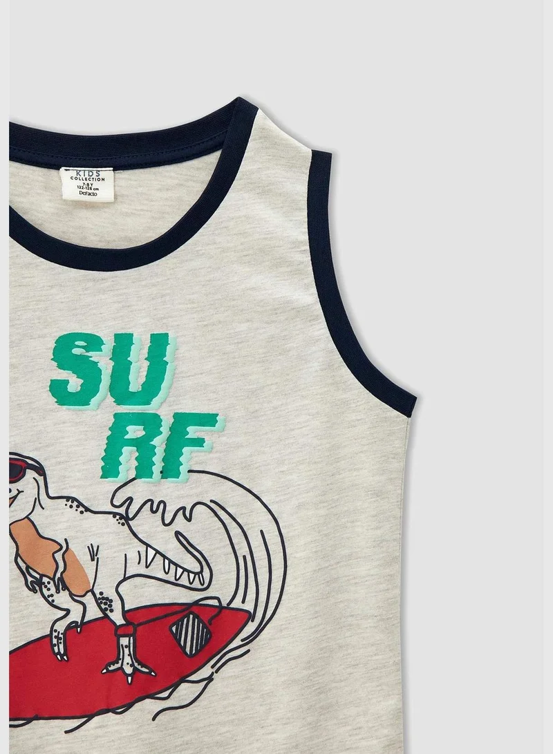 DeFacto Boy Regular Fit Crew Neck Homewear Knitted Pyjamas - 2 Pieces