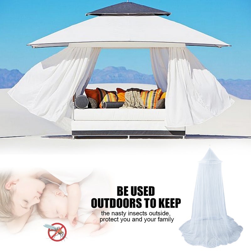 Universal Bed Canopy Dome Mosquito Mesh Net Hanging for Single To King Size Hammocks Cribs Outdoor Indoor - Image 3