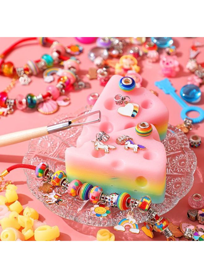 Rainbow Soap Cheese Archaeological Treasure Blind Box Kidsren's Handmade Soap Little Girl Diy Bracelet Jewelry Toy-Color:Rainbow Cheese Soap-bracelet Style  - Image 4