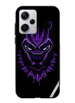 Protective Case Cover For Xiaomi Redmi Note 12 Pro Plus Black Panther Design Multicolour