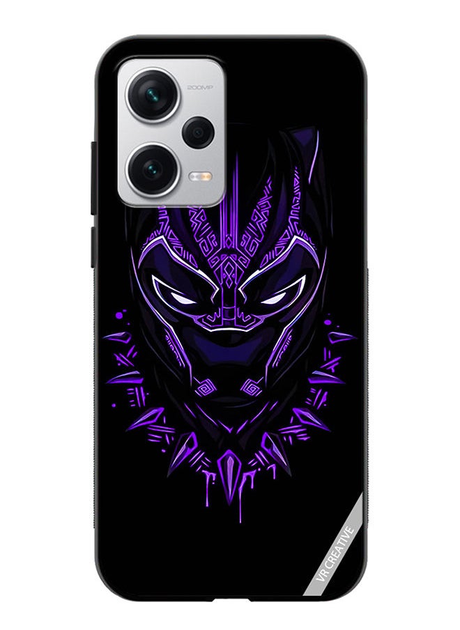 VR CREATIVE - Protective Case Cover For Xiaomi Redmi Note 12 Pro Plus Black Panther Design Multicolour - Image 1