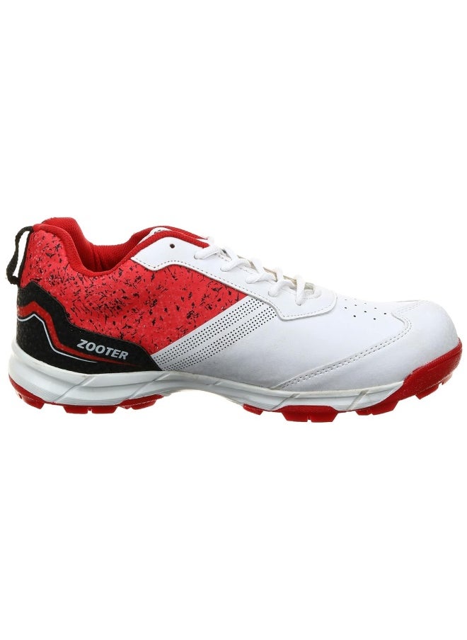 DSC - Zooter Cricket Shoes | White/Red | For Boys and Men | Polyvinyl Chloride | 7 UK, 8 US, 41 EU - Image 1