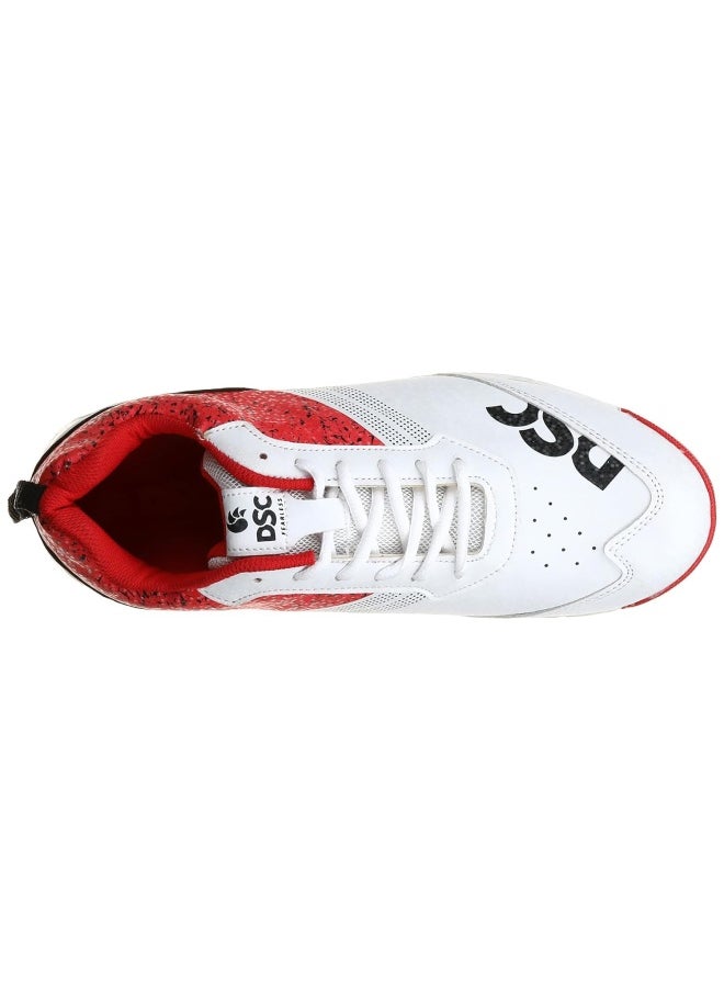 DSC - Zooter Cricket Shoes | White/Red | For Boys and Men | Polyvinyl Chloride | 7 UK, 8 US, 41 EU - Image 1