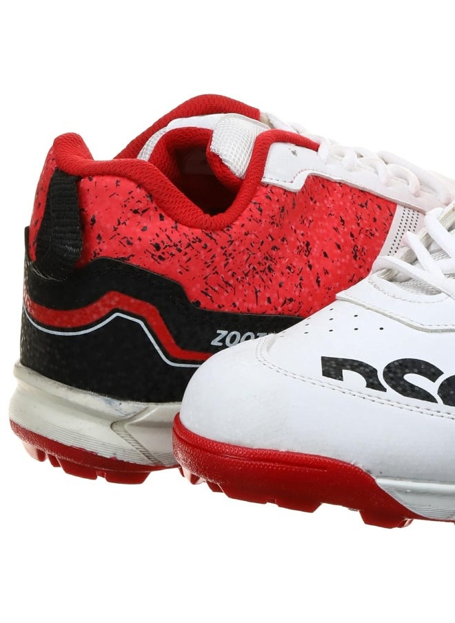 DSC - Zooter Cricket Shoes | White/Red | For Boys and Men | Polyvinyl Chloride | 7 UK, 8 US, 41 EU - Image 1