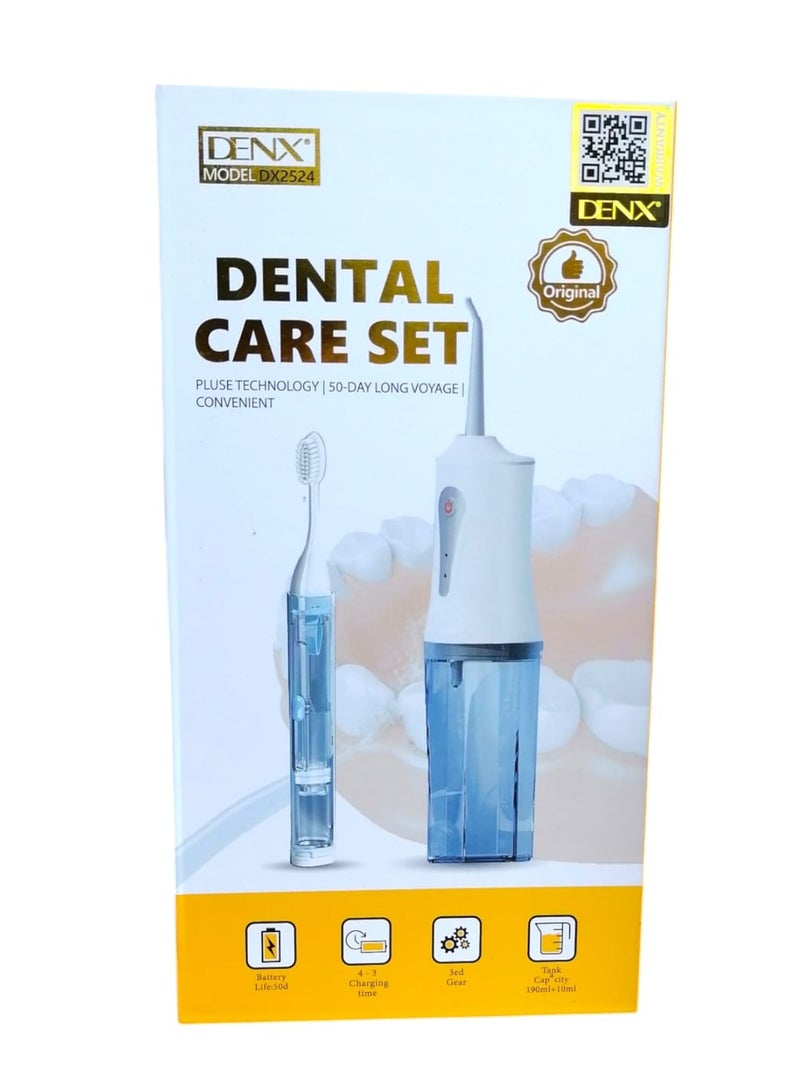 Denx Smart Interdental Water Flosser Dental Care Kit with Innovative Toothbrush - Image 2
