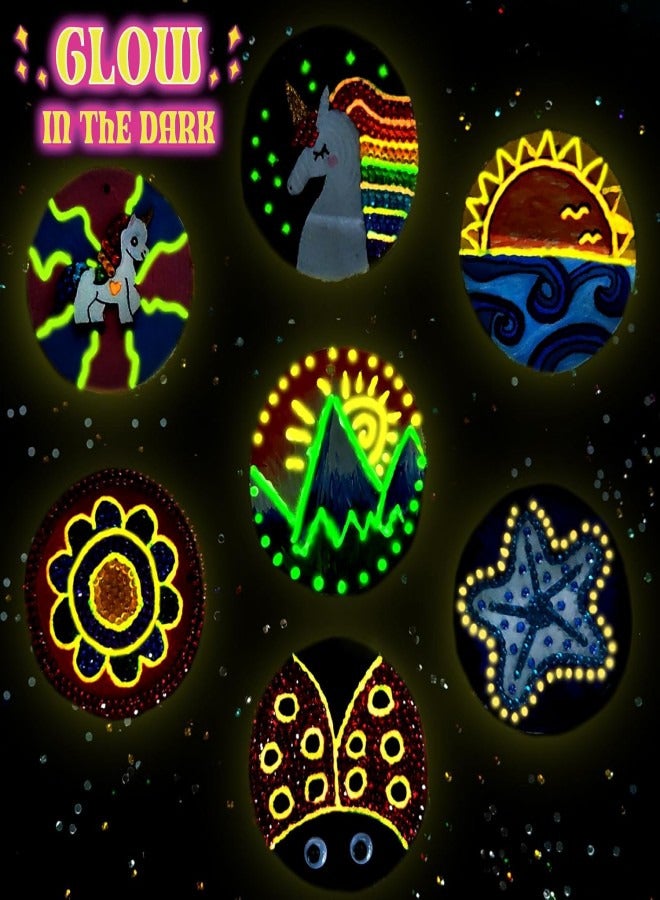 Zeemey Kids Wooden Painting Kit-Glow in The Dark-Arts & Crafts Gifts for Boys Girls Ages 5-12-Wood Slice Craft Activities Kits - Creative Art Toys for 5, 6, 7, 8, 9, 10, 11 & 12 Year Old Kids  - Image 3
