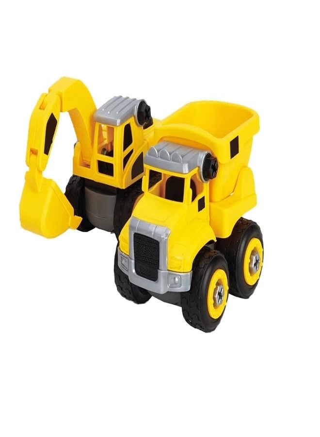 N2J2 SHOP Unbreakable Friction Power Building Construction Truck with Screwdriver Pull Back Vehicles Engineering Truck Toys for Kids Boys Girls - Image 4
