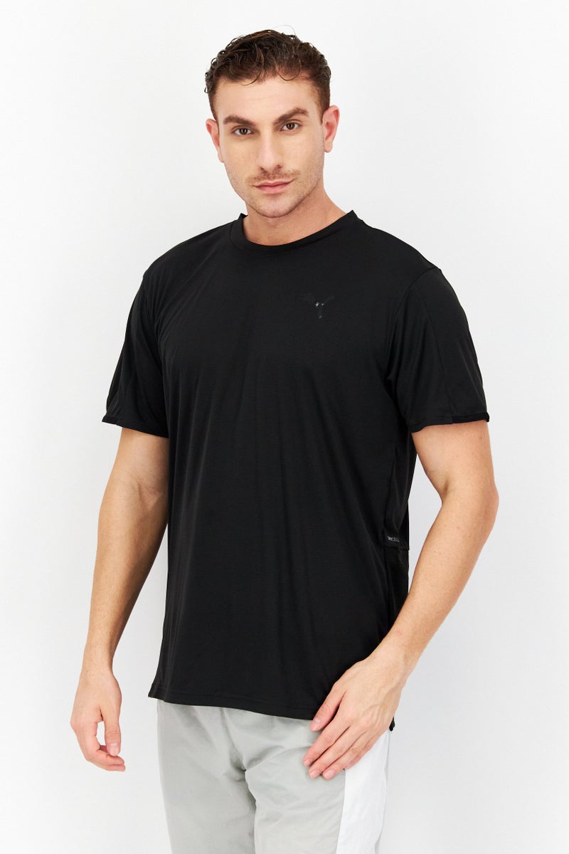 PUMA Men Sportswear Fit Printed Training T-Shirt, Black - Image 1