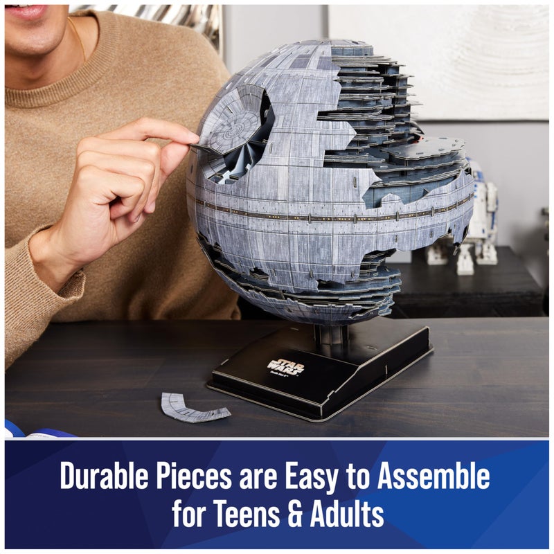 4D Build Star Wars Deluxe Death Star II Cardstock 3D Model Kit, Star Wars Gifts, Desk DÃ©cor for Fans & Collectors, 272 Pieces, 3D Puzzles, Gift Ideas for Ages 12 & Up - Image 4