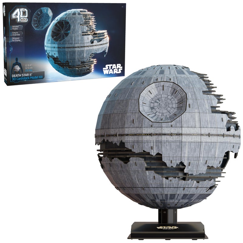 4D Build Star Wars Deluxe Death Star II Cardstock 3D Model Kit, Star Wars Gifts, Desk DÃ©cor for Fans & Collectors, 272 Pieces, 3D Puzzles, Gift Ideas for Ages 12 & Up - Image 1