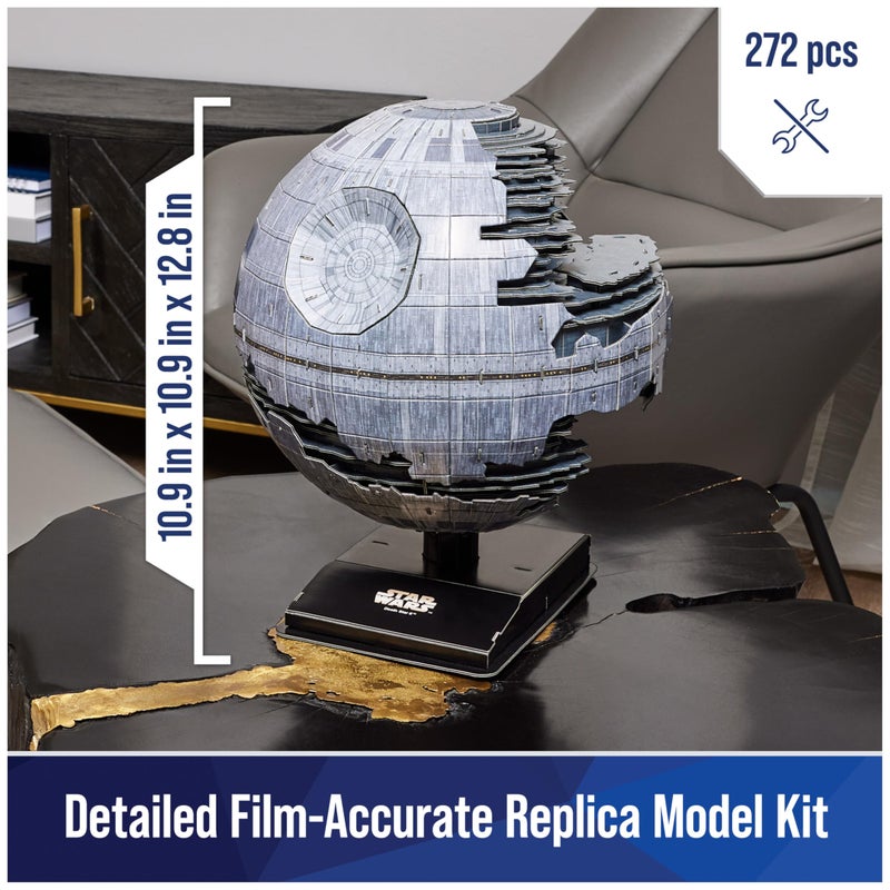 4D Build Star Wars Deluxe Death Star II Cardstock 3D Model Kit, Star Wars Gifts, Desk DÃ©cor for Fans & Collectors, 272 Pieces, 3D Puzzles, Gift Ideas for Ages 12 & Up - Image 2