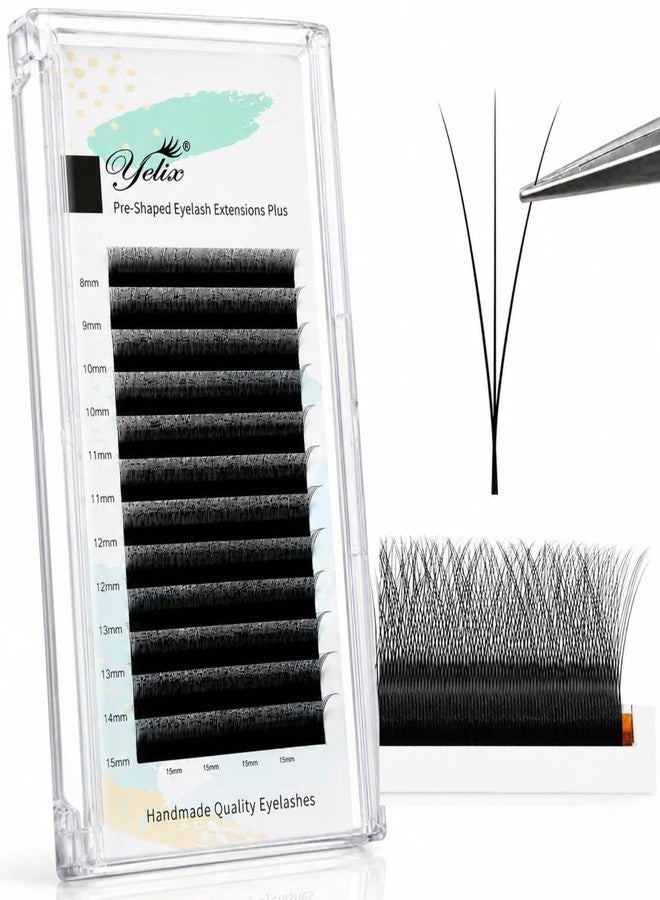 YELIX Narrow 3D W Lash Extensions 8-15mm Mixed Length, Small Spacing 3D Clover Lashes,Natural Fluffy Look Soft Wispy individual lashes Easy Fanning YY False Lashes for Salon (8-12mm mix, C Curl) - Image 1