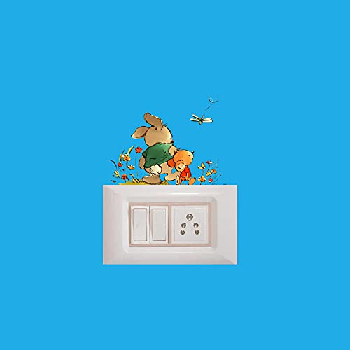 WallDesign Vinyl Cute Animals Switchboard Sticker - Set Of 12 (Multicolorself-Adhesive, Wall, 432 Mm) - Image 4