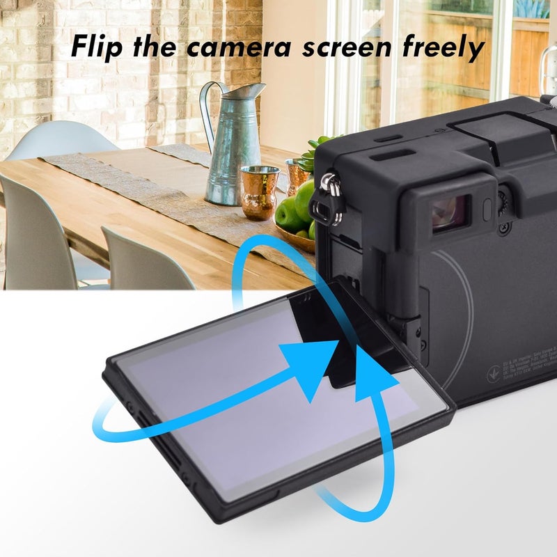 Rieibi حافظة كاميرا Rieibi Alpha 7C II حافظة واقية من السيليكون الناعم لكاميرا Sony A7C II حافظة كاميرا Alpha 7C II الرقمية غلاف سيليكون مضاد للخدش خفيف الوزن حافظة Sony A7C II باللون الأسود - Image 5