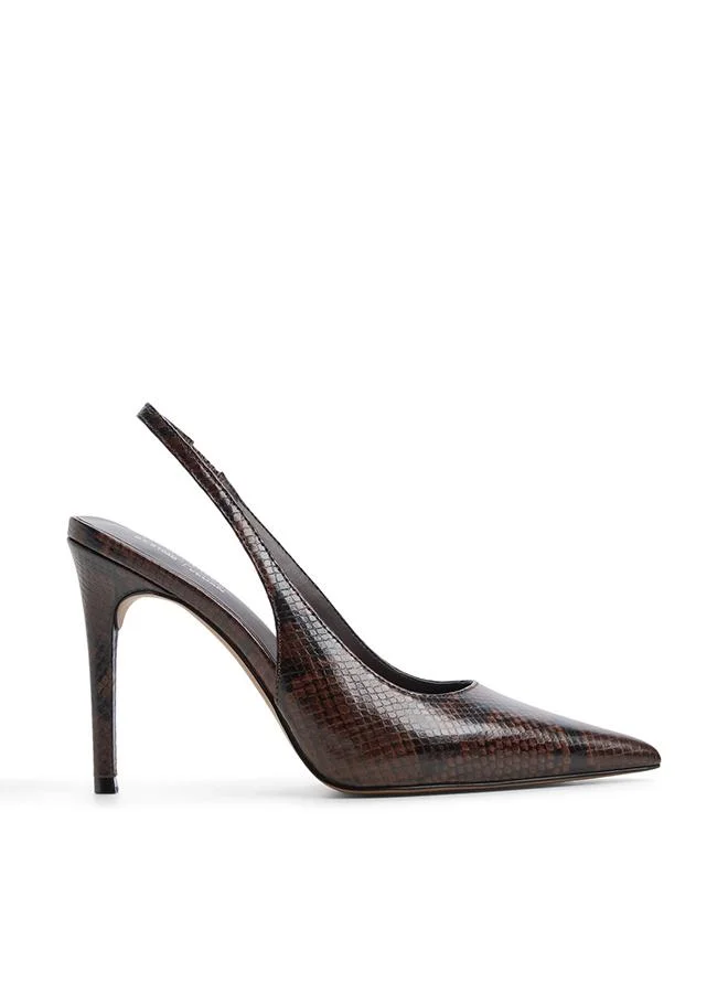 Daniellaa Ladies Brown Heeled Shoes