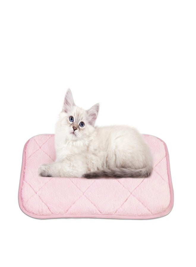 إن دابليو كيه سجادة قطط ناعمة ذاتية التدفئة من NWK، بطانية قطط، سجادة حرارية للكلاب، قابلة للغسل، قاعدة مانعة للانزلاق للأريكة والقفص وبيت الكلب ومقعد السيارة (وردي فاتح، صغير (20 بوصة × 16 بوصة × 0.4 بوصة)) - Image 1