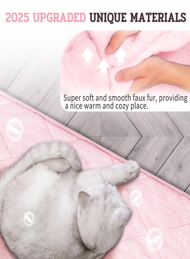 إن دابليو كيه سجادة قطط ناعمة ذاتية التدفئة من NWK، بطانية قطط، سجادة حرارية للكلاب، قابلة للغسل، قاعدة مانعة للانزلاق للأريكة والقفص وبيت الكلب ومقعد السيارة (وردي فاتح، صغير (20 بوصة × 16 بوصة × 0.4 بوصة)) - Image 2