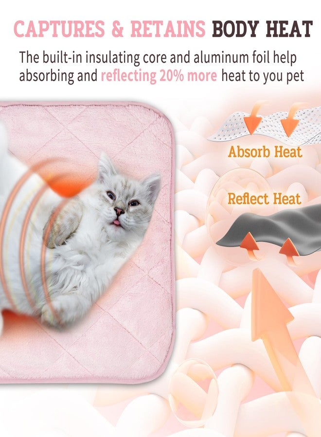 إن دابليو كيه سجادة قطط ناعمة ذاتية التدفئة من NWK، بطانية قطط، سجادة حرارية للكلاب، قابلة للغسل، قاعدة مانعة للانزلاق للأريكة والقفص وبيت الكلب ومقعد السيارة (وردي فاتح، صغير (20 بوصة × 16 بوصة × 0.4 بوصة)) - Image 4