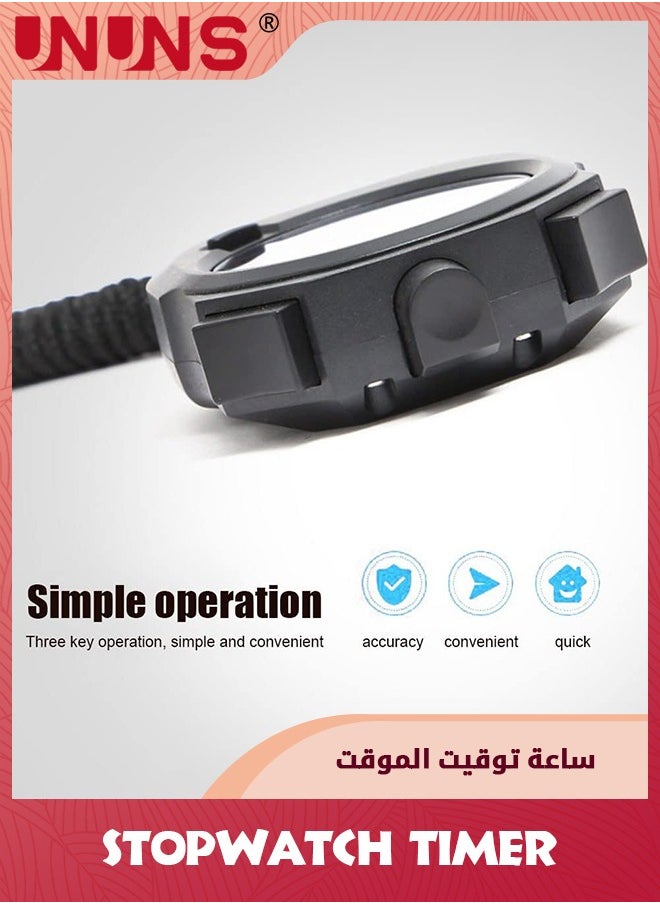 UNUNS - Stopwatch Timer,Digital Sports Stopwatch Timer,Digital Handheld Timer,Countdown Timer And Stopwatch Record 10 Memories Lap Split Time,Alarm Function For Fitness Coaches And Referees - Image 1