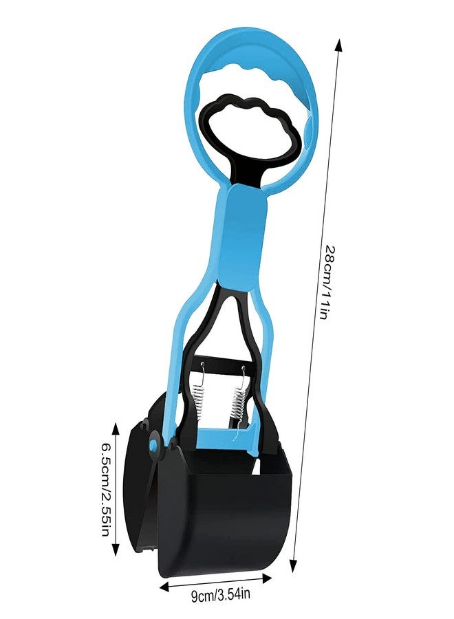 WADY Pet Dog Pooper Scooper,1PC Non-Breakable Pooper Scooper, Large Pooper Scooper,Long Handle Heavy Duty Dog Poop Scooper,Durable Dog Poop Pick Up Tool with Jaw Claw Bin for Easy Grass and Gravel (Blue) - Image 2