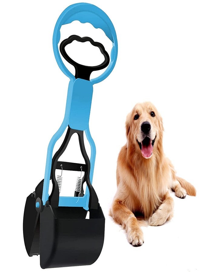 WADY Pet Dog Pooper Scooper,1PC Non-Breakable Pooper Scooper, Large Pooper Scooper,Long Handle Heavy Duty Dog Poop Scooper,Durable Dog Poop Pick Up Tool with Jaw Claw Bin for Easy Grass and Gravel (Blue) - Image 1