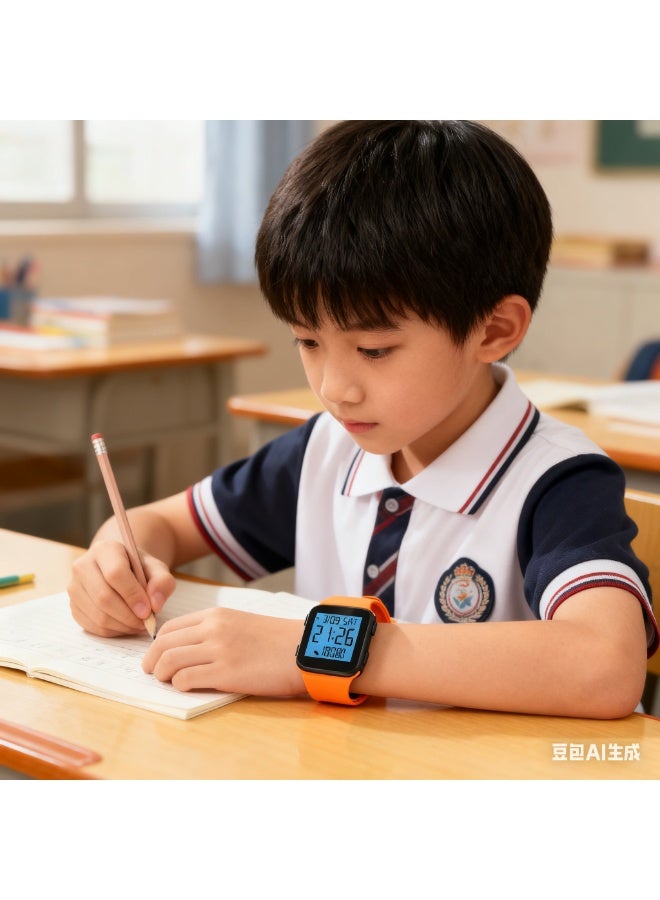 Kids Watches for Girls Boys, P12 Waterproof Watch, Digital Sport Watch with Step Counter Pedometer Vibration Alarm Clock, Luminous watch, No App Waterproof Fitness Tracker Kids Watch Boys Girls Teens Students Ages 5-16 - Image 3