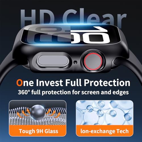 idudu Hard Case for Apple Watch Series 10 Series 11 [2025] 42mm Screen Protector,Built-in Full Tempered Glass [Touch Sensitive] Slim Bumper Protective Cover iWatch S10 S11 Accessories - Image 5