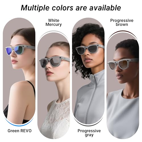 HIBLOKS 2Pcs Polarized Clip-on for Ray-Ban Meta Skyler & Gen 2 (RW4010/RW4014 52-20), Grey Frame Discoloration Clips for RayBan Skyler Accessories Protect Your Eyes, Cool and Fashion (Grey+Brown) - Image 3