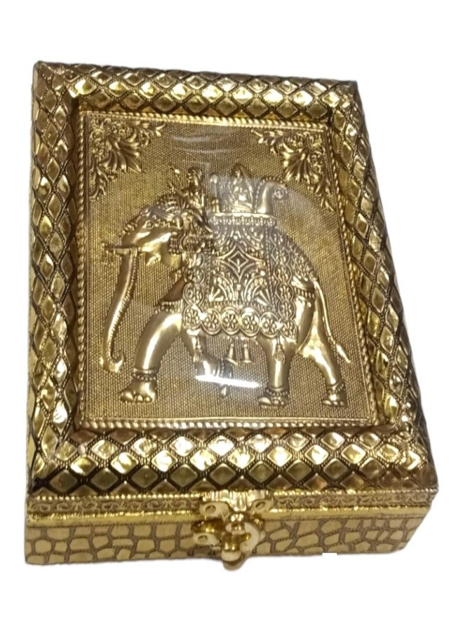 CRAFTS WORLD Wooden handcrafted Elephant Design Dryfruit box/Diwali gift box/Indian traditional ethnic gift box/wedding favor box. - Image 4