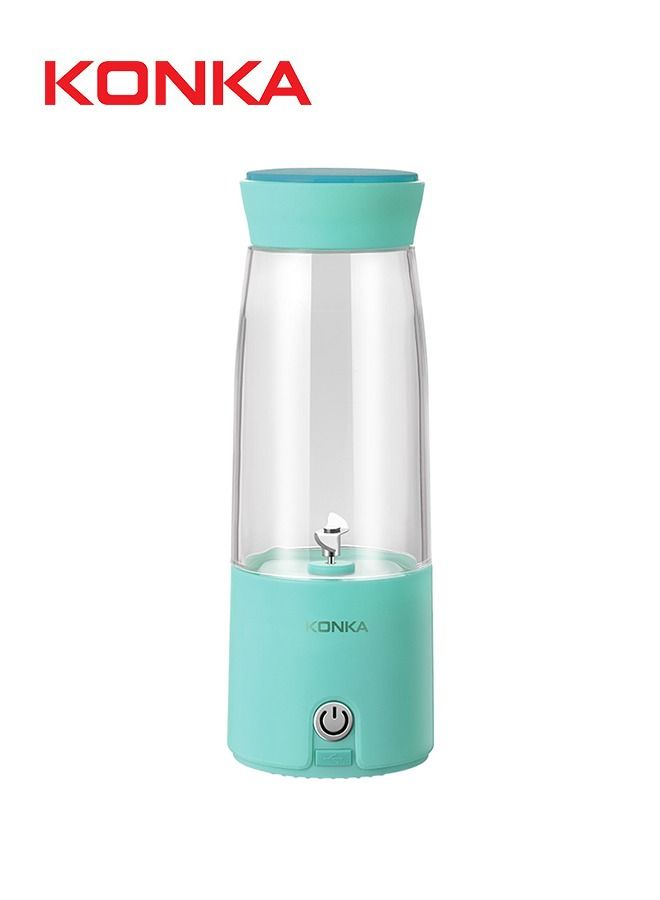 KONKA Electric Mini Portable Blender Juicer Usb Rechargeable For Smoothie 380ml Blue - Image 1