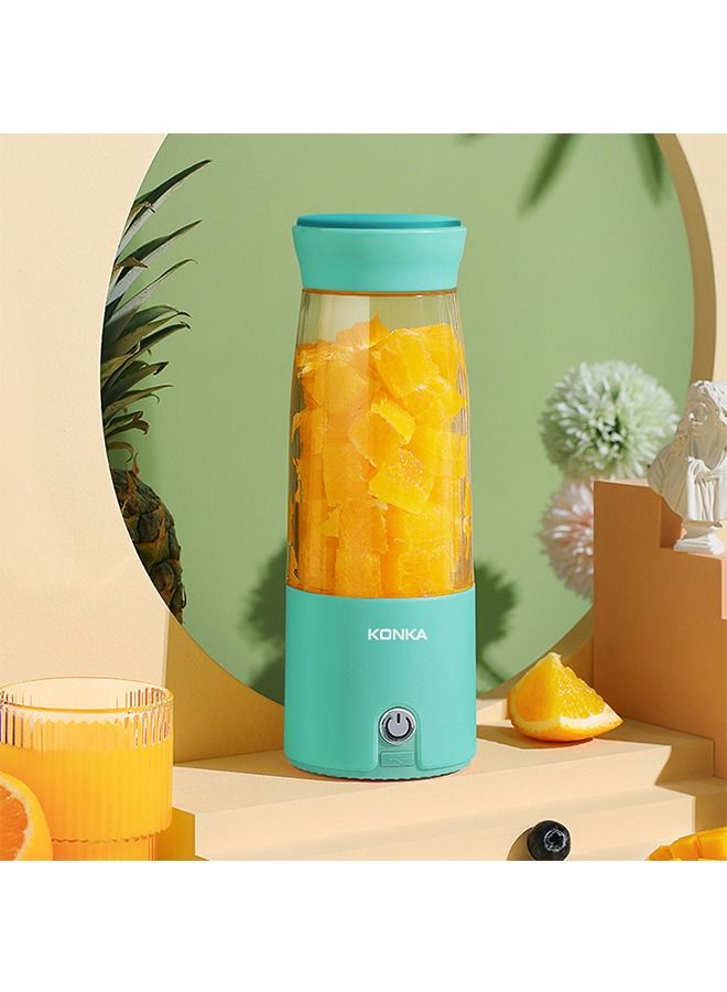 KONKA Electric Mini Portable Blender Juicer Usb Rechargeable For Smoothie 380ml Blue - Image 5