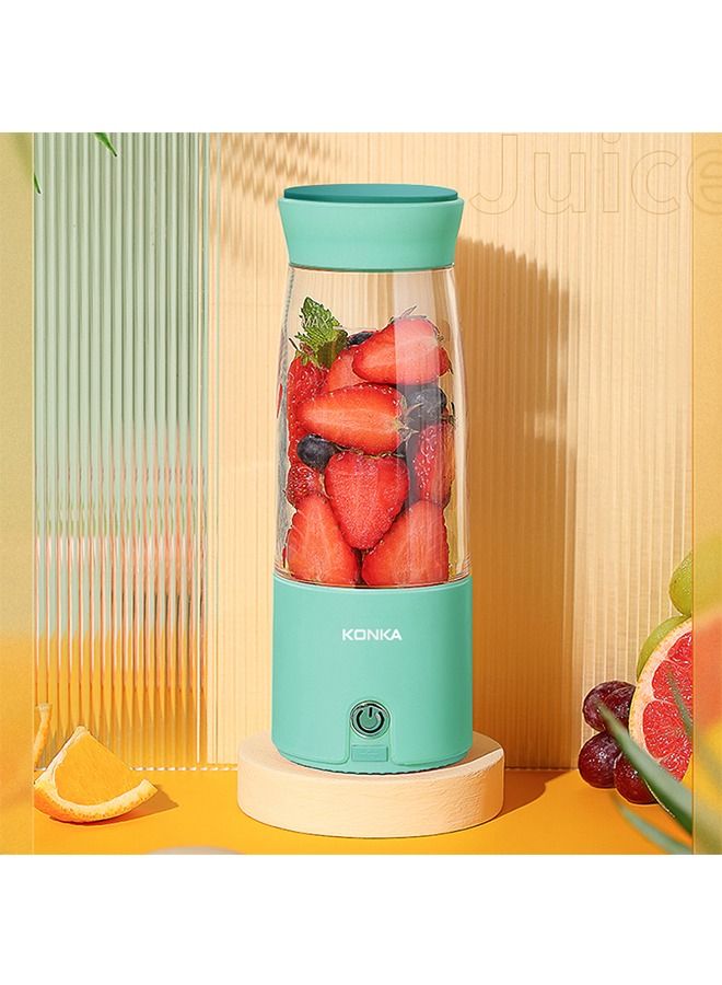 KONKA Electric Mini Portable Blender Juicer Usb Rechargeable For Smoothie 380ml Blue - Image 2